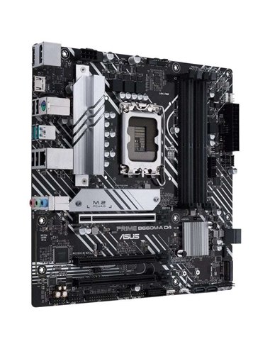 Asus - Carte mère Prime B660M-A D4-CSM Intel 1700 4x DDR4 - HDMI, M.2, PCIe4.0, 4x Sata III, USB 3.2, ATX