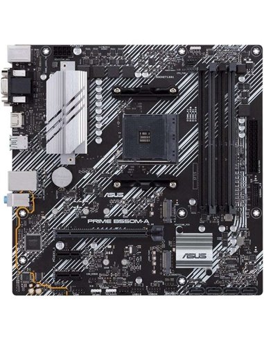 Asus - Carte mère AMD Prime B550M-A - Ryzen M.2, PCIe 4.0, HDMI, D-Sub, DVI, SATA III, USB-A 3.2, DVI-D,