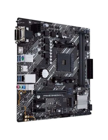 Asus - Carte mère AMD Prime B450M-K II - M.2, HDMI/DVI/D-Sub, SATA 6 Gbit/s, Ethernet 1 Go, USB-A 3.2 Gen.1, BIOS FlashBack