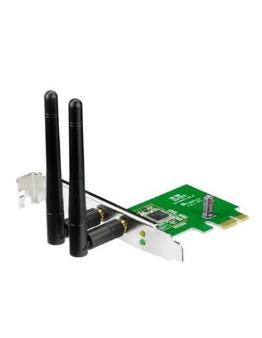 Asus - Adaptateur WiFi sans fil PCE-N15 11n 300Mbps PCI-e N300 - 2 antennes externes - Profil bas