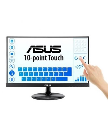 Asus - Moniteur tactile LED IPS FulHD 1080p 21,5" - Capacité tactile 10 points - Réponse 5 ms - Haut-parleurs intégrés - Angle d