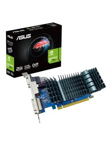 Asus - Carte graphique GeForce GT730 2 Go GDDR3 NVIDIA - PCIe 2.0, HDMI, DVI-D, VGA