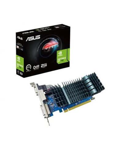 Asus - Carte graphique GeForce GT 710 2 Go GDDR3 EVO NVIDIA - PCIe 2.0, HDMI, DVI-D, VGA