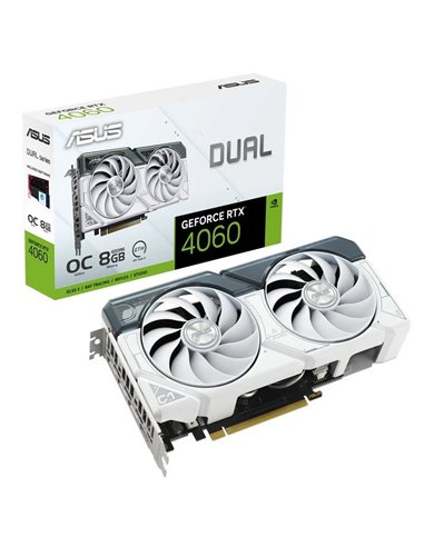 Asus - Carte graphique double GeForce RTX 4060 White OC Edition 8 Go GDDR6 DLSS3