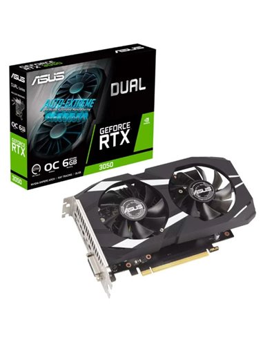 Asus - Carte graphique double GeForce RTX 3050 OC Edition 6 Go GDDR6 - HDMI, DVI, DisplayPort