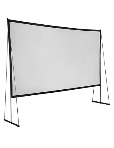 Environ - Écran de projection portable 150 ? 326 x 184 cm - Surface en tissu blanc mat - Pour intérieur et extérieur - Format 16