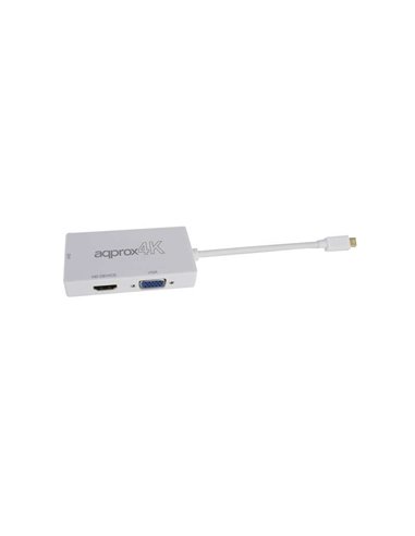 Environ - Adaptateur Displayport vers HDMI/VGA/DVI - 3 en 1 - Résolution 4K