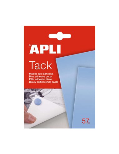 Apli - Tack Blue Putty 57g - Réutilisable - Ne laisse aucun résidu - Facile à mouler Bleu