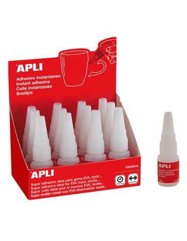 Apli - Super Adhésif Instantané 10g - Séchage Rapide - Formule Résistante - Transparent