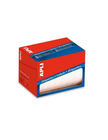 Apli - Rouleau de 2000 Etiquettes Permanentes 19x40mm - Blanc