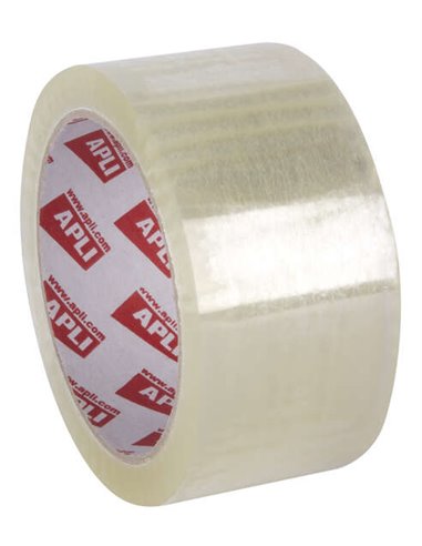 Apli - Joint Transparent Solvant PP Premium 48mm x 66m - Résistant à l'Humidité et au Vieillissement - Adhésif de Haute Qualité 