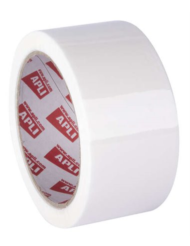 Apli - Joint Standard sans Bruit Pp Acrylique - Mesure 48mm x 66m - Épaisseur 28?m - Adhésif de Haute Qualité - Blanc