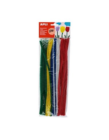 Apli - Pack de 50 cure-pipes Ø 6 mm x 300 mm - Couleurs Assorties