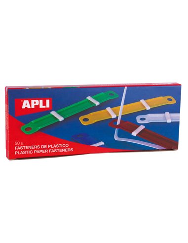 Apli - Paquet de 50 Attaches Plastiques avec Languette - Taille 90x12mm - Fermeture Compresseur - Idéal pour Organiser le Papier