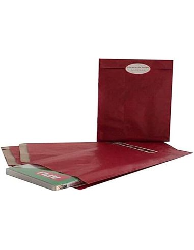 Apli - Paquet de 250 Enveloppes Kraft - Format 24x43x7mm - Papier Kraft 50g/m² - Réutilisables et Recyclables - Couleur Rouge