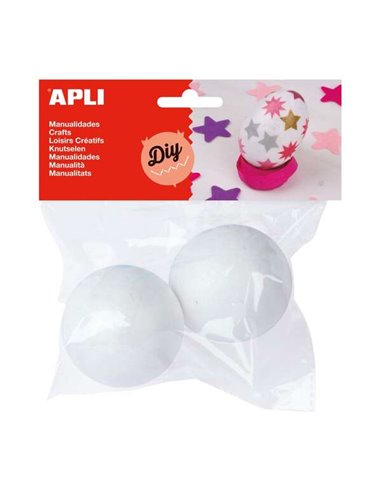 Apli - Pack de 2 Boules Porexpan Ø 60 mm - Blanc