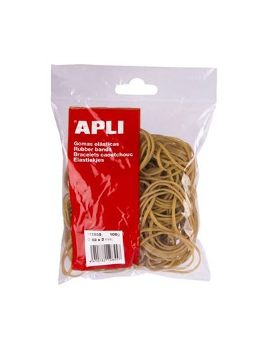 Apli - Bandes Élastiques Ø 80 x 2 mm - Haute Qualité - Sachet de 100g