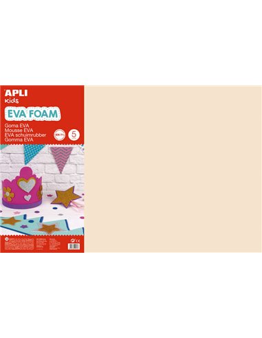 Apli - Caoutchouc Cuir Eva 600x400mm - 5 Feuilles de Haute Qualité et Faciles à Découper