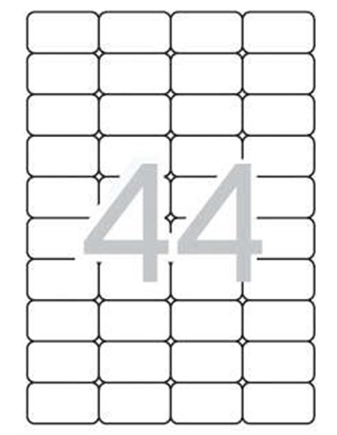 Apli - Étiquettes translucides résistantes aux intempéries 48,5 x 25,4 mm 20 feuilles