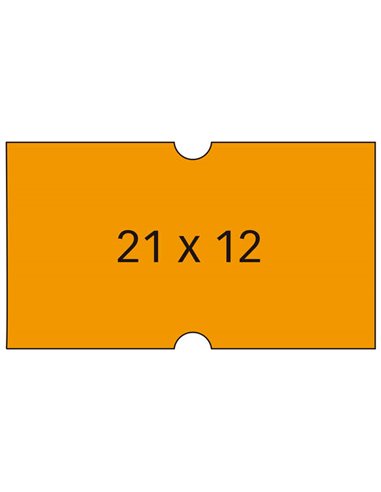 Apli - Etiquettes Orange 21x12 mm pour Machines de Tarification 1 Ligne - Pack de 6 Rouleaux de 1000 Etiquettes/Rouleau - Adhési