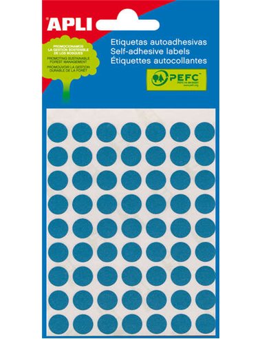 Apli - Étiquettes bleues pour mini sacs 34,0 x 67,0 mm 5 feuilles