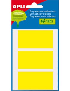 Apli - Étiquettes pour mini sacs jaunes 34,0 x 67,0 mm 5 feuilles