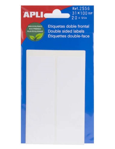 Apli - Étiquettes double face blanches 31,0 x 100,0 mm