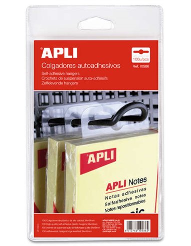 Apli - Autocollants Eurohole Autocollants 34x48mm - Idéal pour Produits de Faible et Moyen Poids - Sachet de 100 Unités