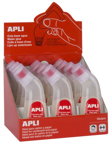 Apli - Colle à Base d'Eau 70ml - Application Facile - Séchage Rapide - Résistante à l'Eau - Transparente