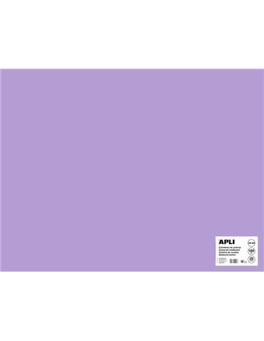 Apli - Papier Cartonné Violet 50 x 65cm 170g 25 Feuilles