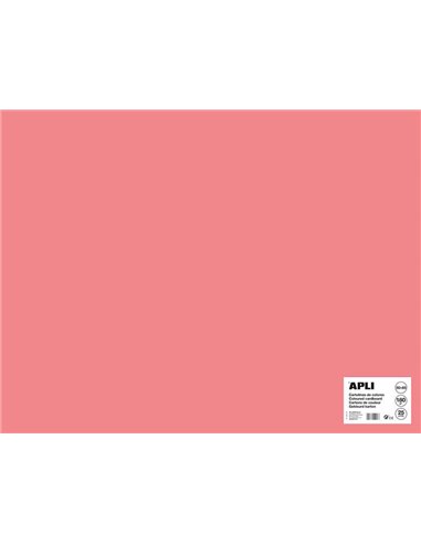 Apli - Papier Cartonné Rose Fluorescent 50 x 65cm 170g 25 Feuilles