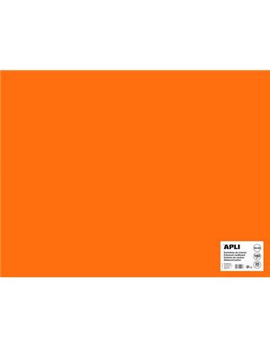 Apli - Carton Orange 50 x 65cm 170g 25 Feuilles