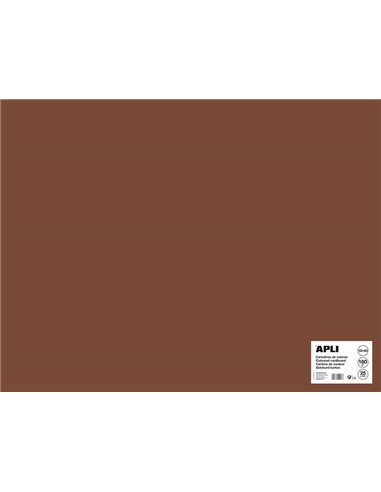 Apli - Papier Cartonné Marron 50 x 65cm 170g 25 Feuilles