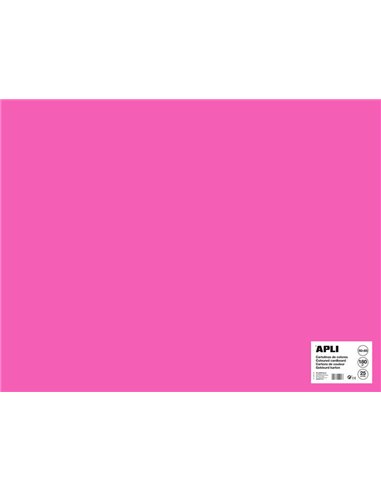 Apli - Papier Cartonné Fuchsia 50 x 65cm 170g 25 Feuilles