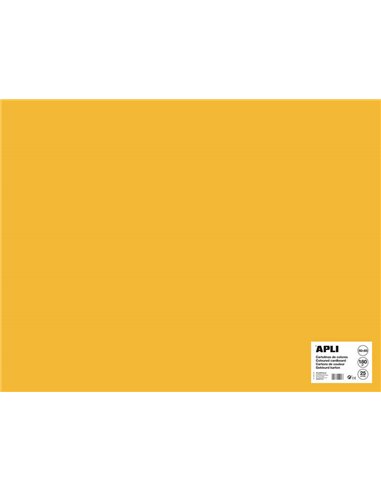 Apli - Papier Cartonné Jaune Doré 50 x 65 mm 170 g 25 Feuilles