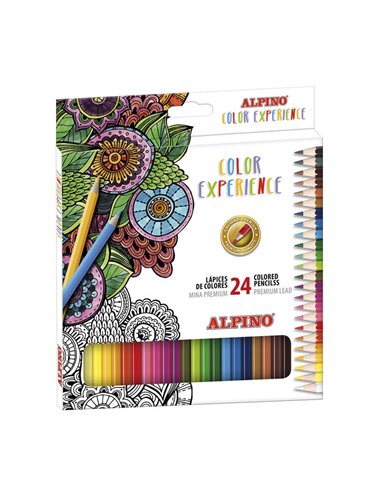 Alpino - Color Experience Pack de 24 crayons de couleur à mine souple de qualité supérieure - Peinture douce et progressive - Co