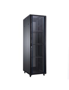 Aiten Data - Armoire de Sol AI6647 47U - Largeur 600 - Profondeur 600 - Comprend 2 Plateaux Fixes - 4 Ventilateurs 120mm - 1 Bas