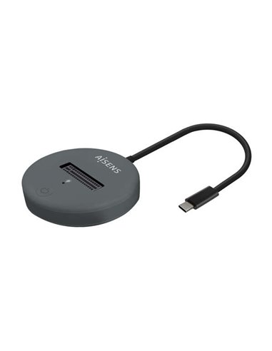 Aisens - Station d'accueil USB-C M.2 (NGFF) Asuc-M2D014-Gr SATA/NVME vers USB3.1 GEN2 - Couleur Gris