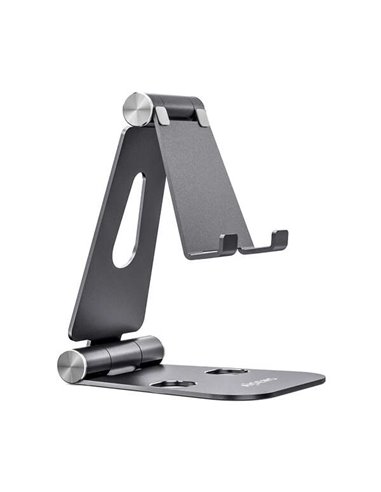 Aisens - Support de bureau réglable taille XL (2 pivots) pour mobile/tablette - Couleur gris