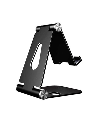 Aisens - Support de bureau réglable taille M (2 pivots) pour mobile/tablette - Couleur noire