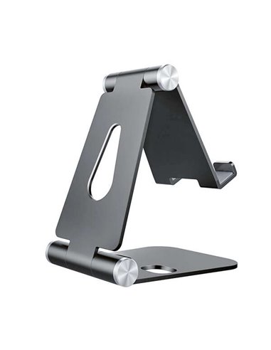 Aisens - Support de bureau réglable taille M (2 pivots) pour mobile/tablette - Couleur gris