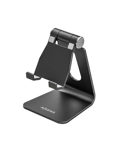 Aisens - Support de bureau réglable taille M (1 pivot) pour mobile/tablette - Couleur noire