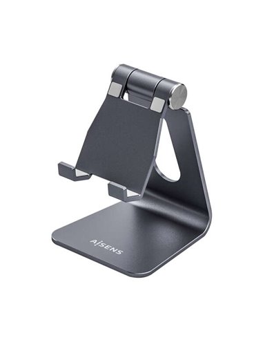 Aisens - Support de bureau réglable taille M (1 pivot) pour mobile/tablette - Couleur gris