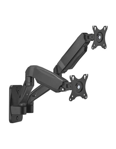 Aisens - Contrepoids Mural PRO Pivotant et Inclinable pour Moniteur/TV 9kg (3 Pivots - 2 Bras) du 17 au 32 - Couleur Noir