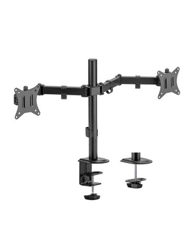 Aisens - Support de Table Rotatif et Inclinable ECO pour Moniteur/TV 9kg (3 Pivots - 2 Bras) du 17 au 32 - Couleur Noir