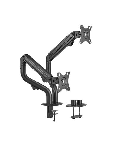 Aisens - Support de Table Rotatif et Inclinable à Contrepoids ECO pour Moniteur/TV 8kg (3 Pivots - 2 Bras) du 17 au 32 - Couleur