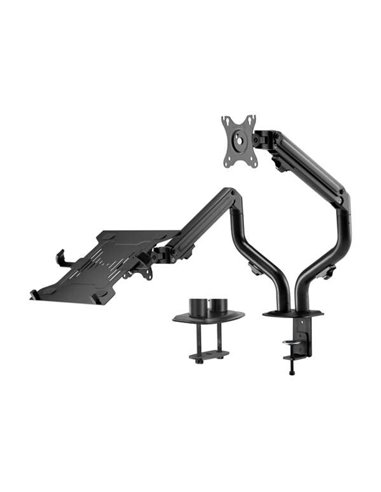 Aisens - Support de table rotatif et inclinable à contrepoids pour ordinateur portable et moniteur/TV 8Kg de 17 à 32" - Couleur 