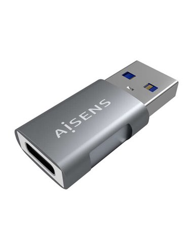 Aisens - Adaptateur Mini USB 3.2 GEN2 10G 3A - Type USB-C/H-A/M - Couleur Gris