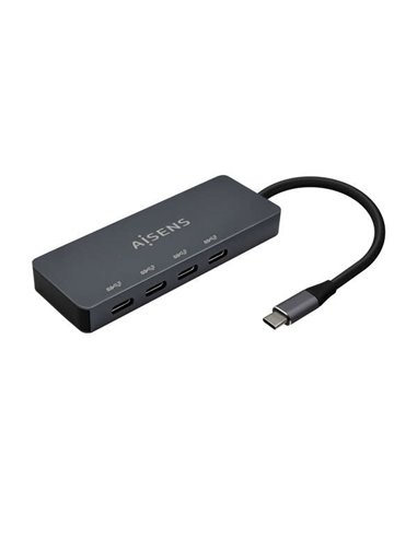 Aisens - Hub USB 3.2 Gen1 5G USB-C - USB-C/M-4xUSB-C/H - 15cm - Gris