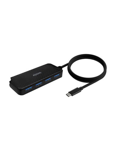 Aisens - Hub USB 3.1 USB-C - USB-C/M-4Xtype A/H - 60cm - Noir